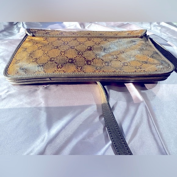 MORABITO Paris Women's Monogram Brown Leather Shoulder Handbag Purse Vintage - Picture 2 of 16